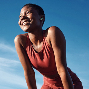 woman smiling